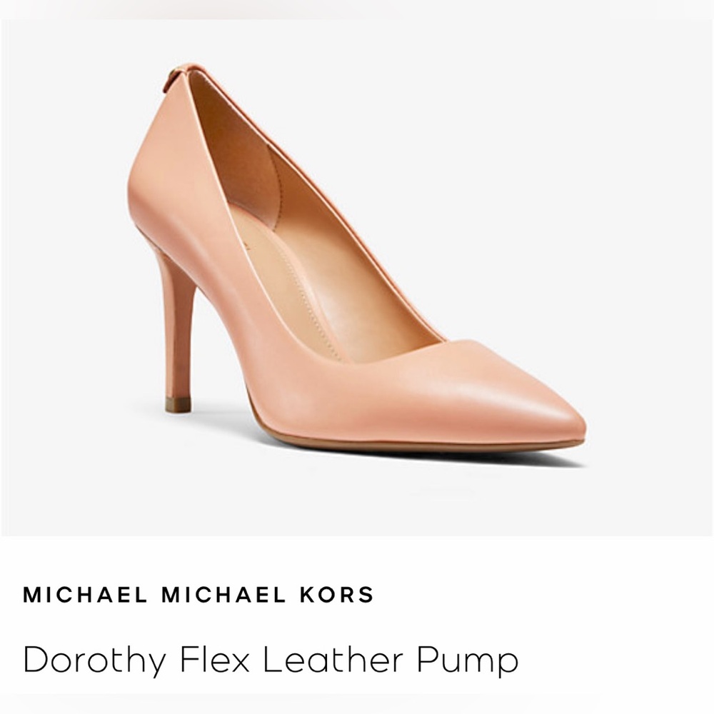 Heels MICHAEL Michael Kors Dorothy Flex Leather Pump - Nude Size 10
